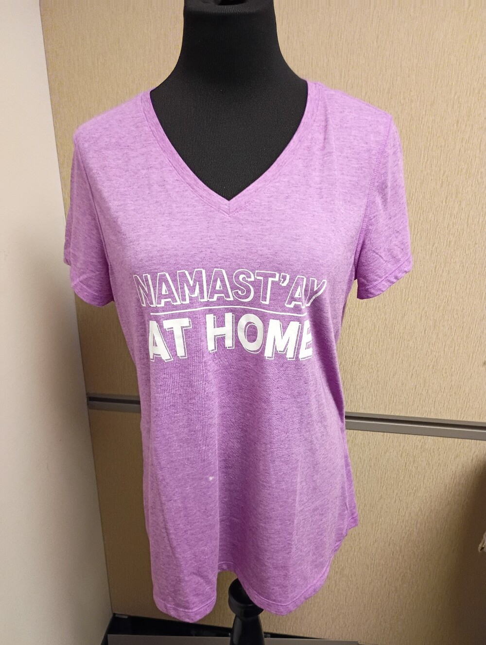 Pre-owned Athletic Works "Namast'ay At Home" Tee Size XL
